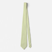 Bleke Hops Groen met Ivoor Witte Pinstripes Stropdas (Voorkant)