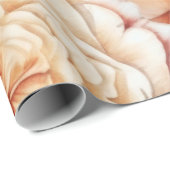  bleke kegel en witte rozen cadeaupapier (Rol Hoek)