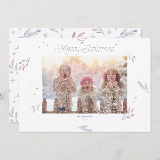 Bleke kerstfeestdag in de winter (Voorkant / Achterkant)