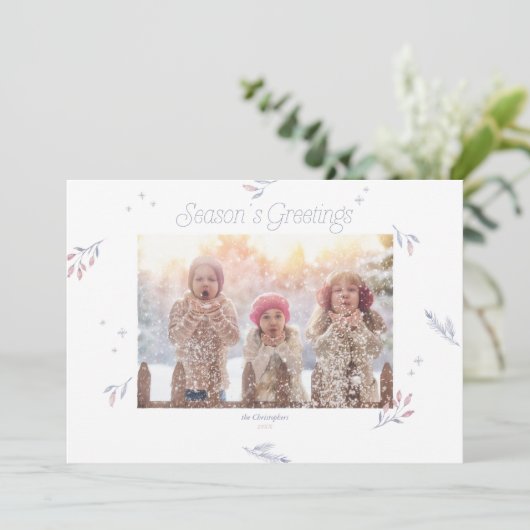 Bleke kerstfeestdag in de winter (Staand voorkant)