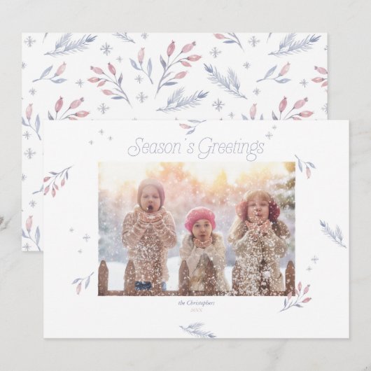 Bleke kerstfeestdag in de winter (Voorkant / Achterkant)