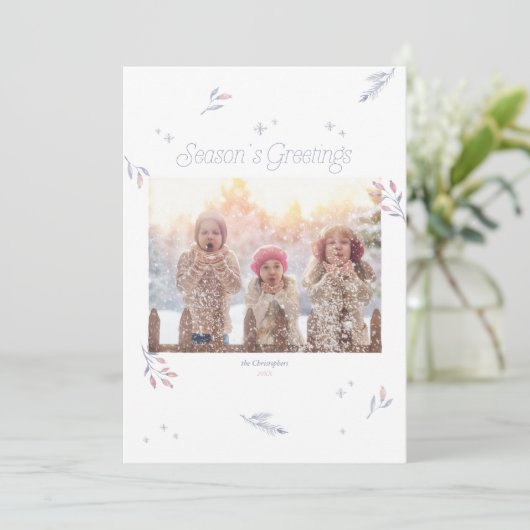 Bleke kerstfeestdag in de winter (Staand voorkant)