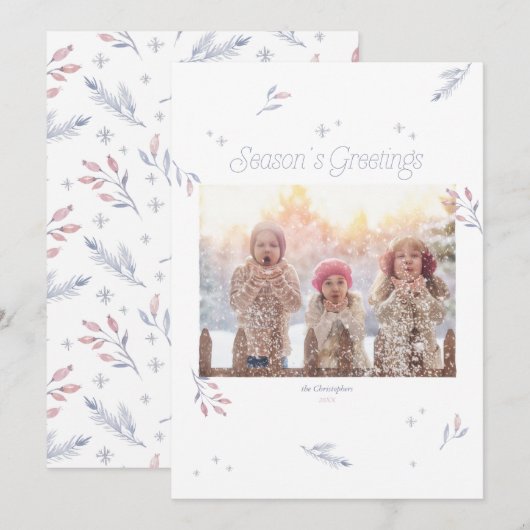 Bleke kerstfeestdag in de winter (Voorkant / Achterkant)