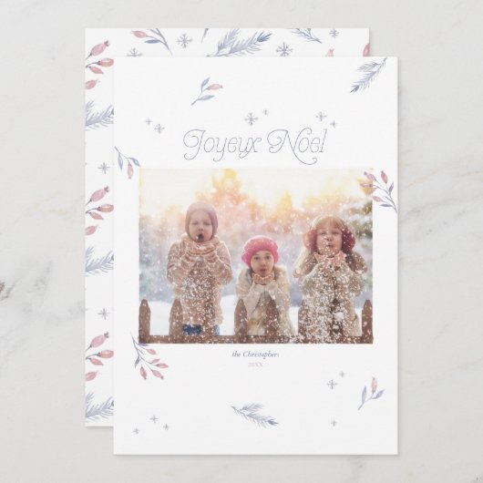 Bleke kerstfeestdag in de winter (Voorkant / Achterkant)