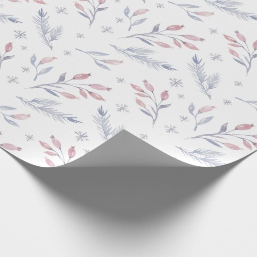 Bleke kerstfeestdag in de winter cadeaupapier (Hoek)