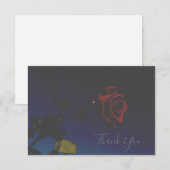 Bleke kleuren rode rozen Dank je platte Kaart (Voorkant / Achterkant)