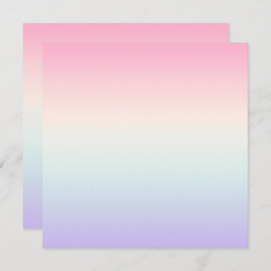 Bleke kleurrijke gradiënt achtergrond bedankkaart (Voorkant / Achterkant)
