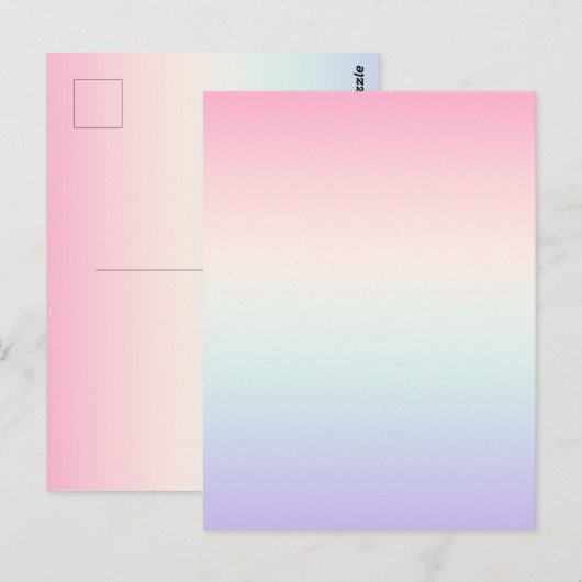 Bleke kleurrijke gradiënt achtergrond briefkaart (Voorkant / Achterkant)
