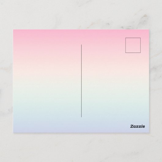 Bleke kleurrijke gradiënt achtergrond briefkaart (Achterkant)