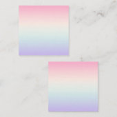 Bleke kleurrijke gradiënt achtergrond vierkante visitekaartje (Voorkant / Achterkant)