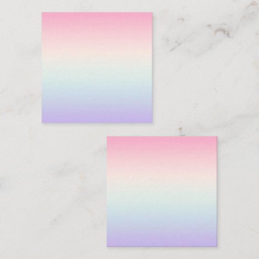 Bleke kleurrijke gradiënt achtergrond vierkante visitekaartje (Voorkant / Achterkant)