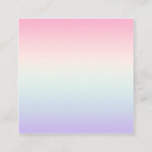 Bleke kleurrijke gradiënt achtergrond vierkante visitekaartje (Achterkant)