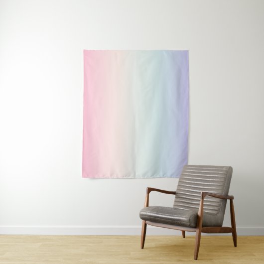 Bleke kleurrijke gradiënt achtergrond wandkleed (In situ)