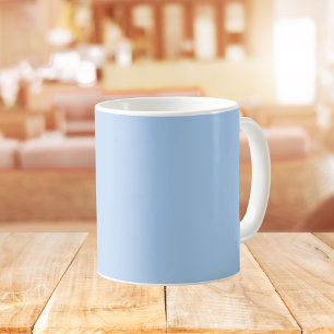 Bleke korenbloem blauw effen kleur koffiemok