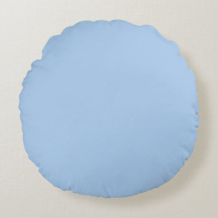 Bleke korenbloem blauw effen kleur rond kussen