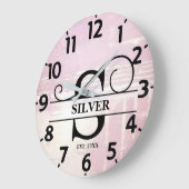 Bleke lavendel distressed S monogram Grote Klok (Hoek)