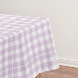 Bleke Lavendel Moderne Geruite Gingham Landelijk Tafelkleed