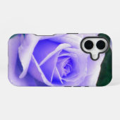 Bleke lavendel paarse roos iPhone 16 hoesje (Achterkant horizontaal)