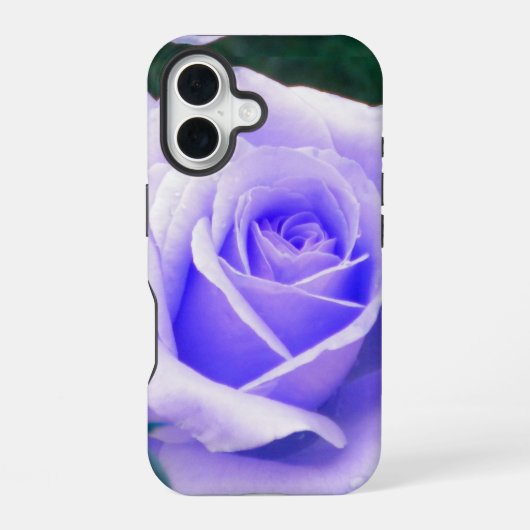 Bleke lavendel paarse roos iPhone 16 hoesje (Achterkant)