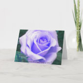 Bleke Lavendel Roos Verjaardag Kaart (Achterkant)