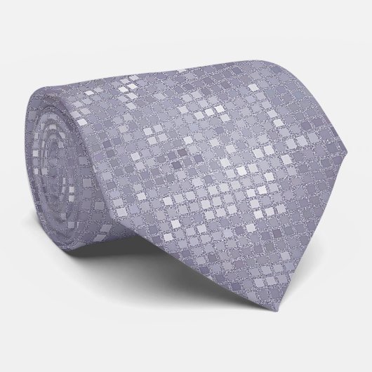 Bleke Lavendel Sequin Effect Stropdas (Opgerold)