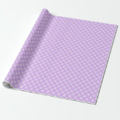 Bleke lavendel stippen cadeaupapier (Uitgerold)