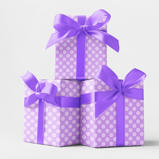 Bleke lavendel stippen cadeaupapier