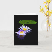 Bleke Lavendel Water Lelies Note Wenskaarten Kaart (Gele Bloem)