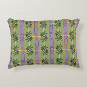 Bleke Lavendelstrepen met Greens Accent Pillow Kussen
