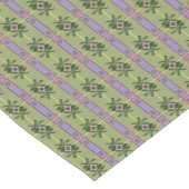 Bleke Lavendelstrepen met Greens Tafelloper (Hoek)