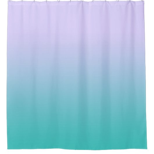 Bleke lavender en Turquoise Gradient Douchegordijn (Voorkant)