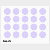 Bleke lavender Solid Color Ronde Sticker (Vel)