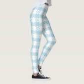 Bleke Lichte Baby Blauw & Wit Pastel Gingham Xs Leggings (Rechts)