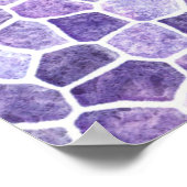 Bleke Lila en Paarse gebundeld patchwork Terrazo P Poster (Hoek)