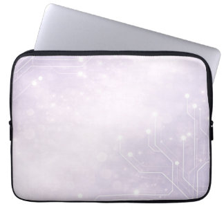 Bleke lila en parelgrijze AI-kunst Laptop Sleeve