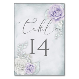  Bleke Lila en witte rozen bruiloft Kaart