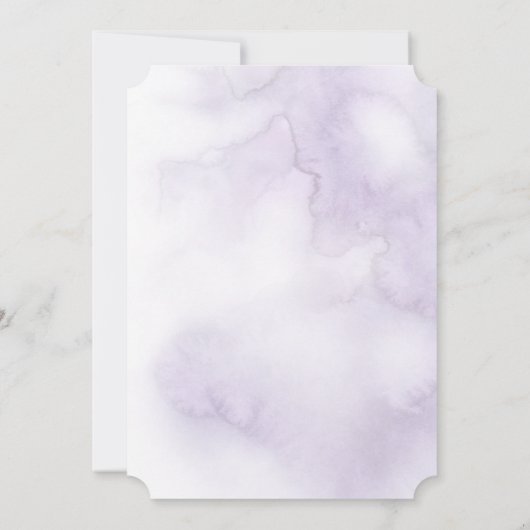 Bleke Lila Waterverf Pewter Willow Branch Save The Date (Achterkant)