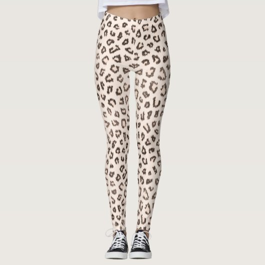 Bleke Luipaard Broek Leggings (Voorkant)
