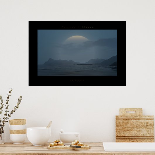 bleke maan poster (Keuken)