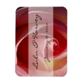 Bleke Maan Roos Persoonlijke Trouwdag Magneet (Verticaal)