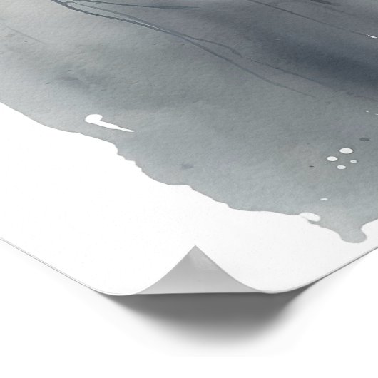 Bleke majesteit Great Blue Heron Perched AI Natuur Poster (Hoek)