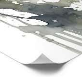 Bleke Majesteit Great Blue Heron Standing Swamp AI Poster (Hoek)