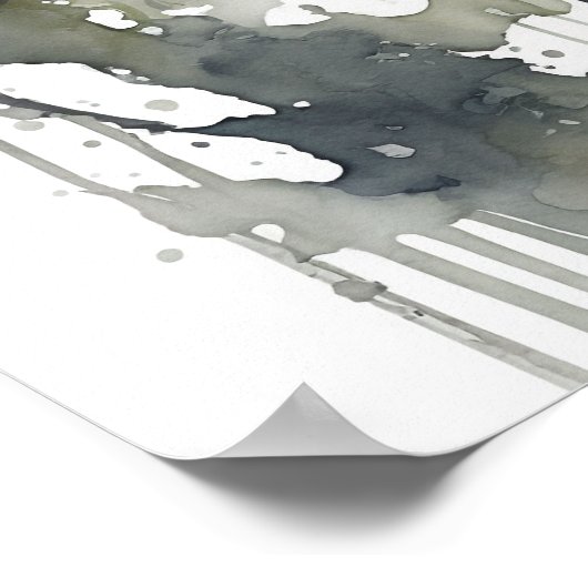 Bleke Majesteit Great Blue Heron Standing Swamp AI Poster (Hoek)