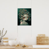 Bleke Medusa ART PRINT pop surrealisme grote oogku (Keuken)