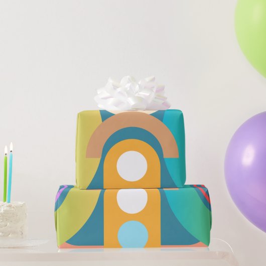 Bleke, minimalistische Abstracte geometrische vorm Cadeaupapier (Feestgeschenken)