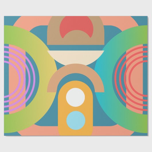 Bleke, minimalistische Abstracte geometrische vorm Cadeaupapier (Vlak)