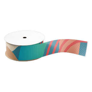 Bleke, minimalistische Abstracte geometrische vorm Grosgrain Lint
