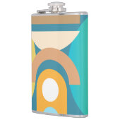 Bleke, minimalistische Abstracte geometrische vorm Heupfles (Links)