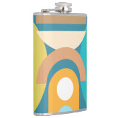 Bleke, minimalistische Abstracte geometrische vorm Heupfles (Rechts)