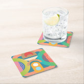 Bleke, minimalistische Abstracte geometrische vorm Kartonnen Onderzetters (Insitu)